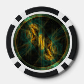 Het oog van de Abstracte kunst van de Oerwoud Poker Chips (Achterkant)
