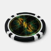Het oog van de Abstracte kunst van de Oerwoud Poker Chips (Enkel)