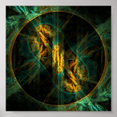 Het oog van de Abstracte kunst van de Oerwoud Poster (Voorkant)