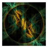 Het oog van de Abstracte kunst van de Oerwoud Poster (Voorkant)