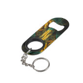 Het oog van de Abstracte kunst van de Oerwoud Sleutelhanger Flessenopener (Achterkant Gekanteld)