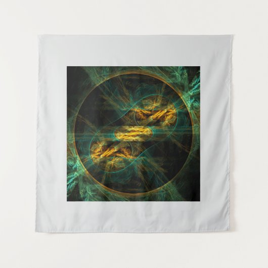 Het oog van de Abstracte kunst van de Oerwoud Wandkleed (Voorkant (horizontaal))