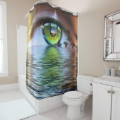 Het oog van de houder douchegordijn (In situ)