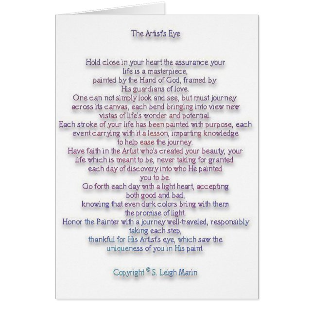 Het oog van de kunstenaar (Voorkant)