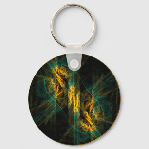 Het oog van de Oerwoud Abstracte Art Sleutelhanger