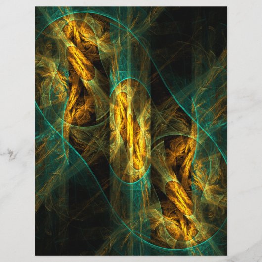 Het oog van de Oerwoud Abstracte Kunstbrochure Flyer (Voorkant)