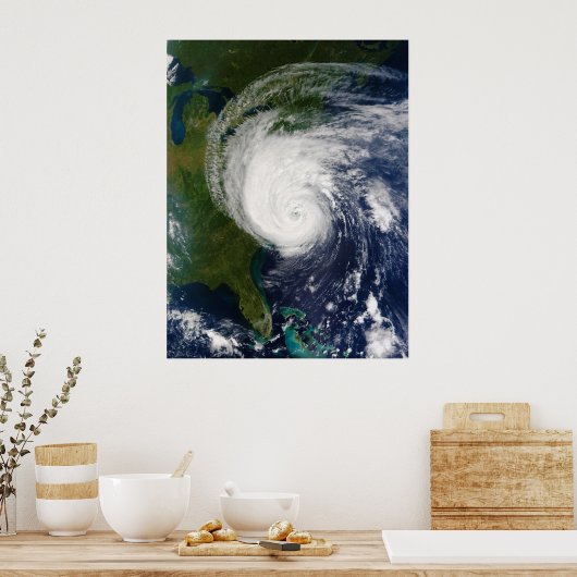 Het oog van de orkaan Isabel op 18 september 2003 Poster (Keuken)