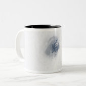 Het oog van de orkaan Rita Tweekleurige Koffiemok (Voorkant links)