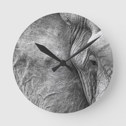 Het oog van een olifant ronde klok (Voorkant)