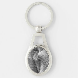 Het oog van een olifant sleutelhanger