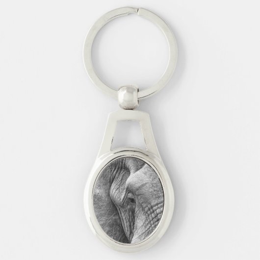 Het oog van een olifant sleutelhanger (Voorkant)