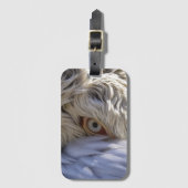 Het oog van een Pelicaan Bagagelabel (Voorkant (verticaal))