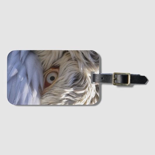 Het oog van een Pelicaan Bagagelabel (Voorkant (horizontaal))