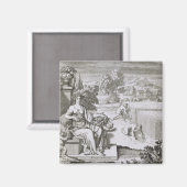 Het oog van God kijkt naar de oogst, illustratie v Magneet (Voorkant / Achterkant)