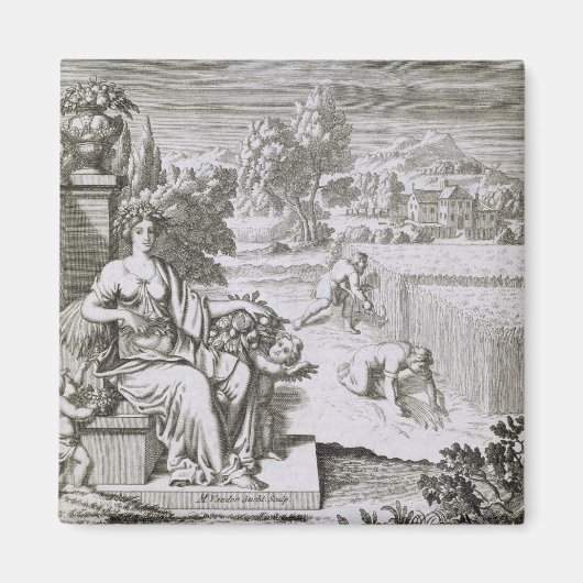 Het oog van God kijkt naar de oogst, illustratie v Magneet (Voorkant)