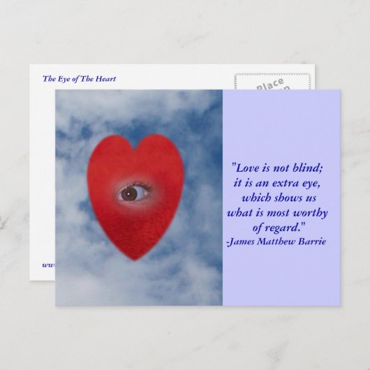 Het oog van het hart briefkaart (Voorkant / Achterkant)