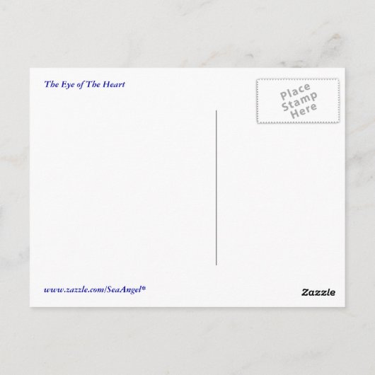 Het oog van het hart briefkaart (Achterkant)