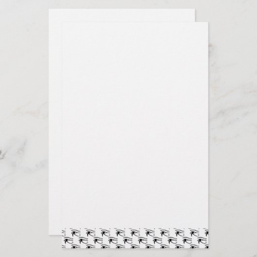 Het oog van het Horuspatroon Briefpapier (Voorkant / Achterkant)