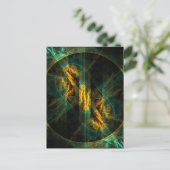 Het oog van het Oerwoud Abstract Art Briefkaart (Staand voorkant)