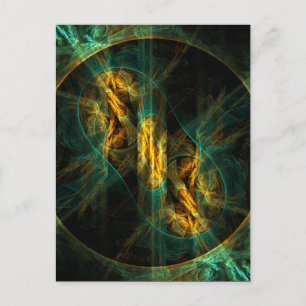 Het oog van het Oerwoud Abstract Art Briefkaart