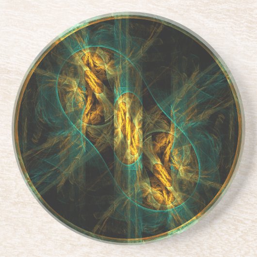 Het oog van het Oerwoud Abstract Art Onderzetter (Voorkant)