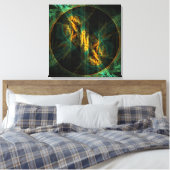 Het oog van het Oerwoud Abstract Kunstschilderdoek Canvas Afdruk (Insitu (Slaapkamer))