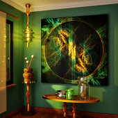 Het oog van het Oerwoud Abstract Kunstschilderdoek Canvas Afdruk