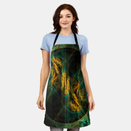 Het oog van het Oerwoud Abstracte Art Apron Schort