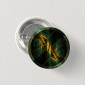 Het oog van het Oerwoud Abstracte Art Button (rond (Voorkant /achterkant)