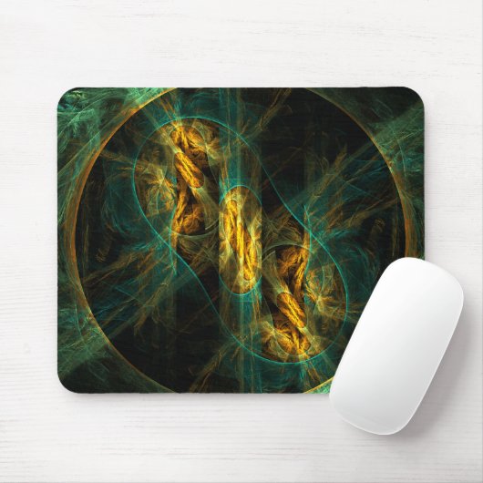 Het oog van het Oerwoud Abstracte Art Mousepad Muismat (Met muis)
