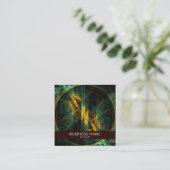 Het oog van het Oerwoud Abstracte Kunst Profession Vierkante Visitekaartje (Staand voorkant)