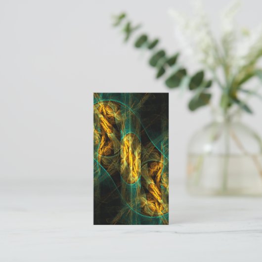 Het Oog van het Oerwoud Abstracte Kunst Visitekaar Visitekaartje (Staand voorkant)