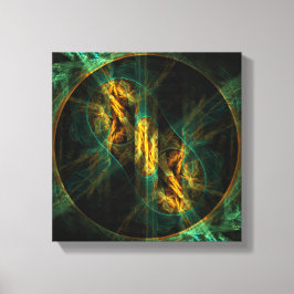 Het oog van het Oerwoud Abstracte Kunst Zwart-wit Canvas Afdruk