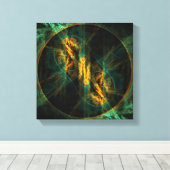 Het oog van het Oerwoud Abstracte Kunst Zwart-wit Canvas Afdruk (Insitu (Houten vloer))