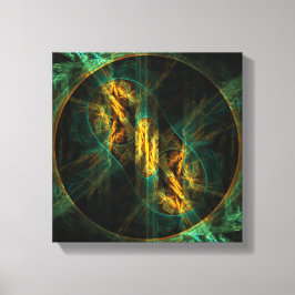 Het oog van het Oerwoud Abstracte Kunst Zwart-wit Canvas Afdruk