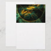 Het oog van het Oerwoud Abstracte kunstartikelen Briefpapier (Voorkant / Achterkant)