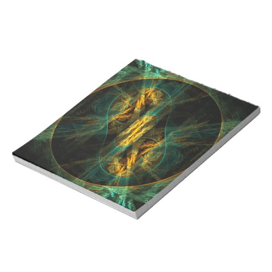 Het oog van het Oerwoud Abstracte Kunstblocnote Notitieblok (Linkerzijde)