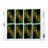 Het oog van het Oerwoud Abstracte Kunstfractal Etiket (Full Sheet)