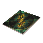 Het oog van het Oerwoud Abstracte Kunststapel Tegeltje (Zijkant)