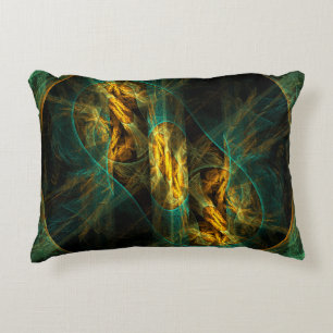 Het oog van het Oerwoud Abstracte Kunststof Pillow Accent Kussen