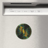 Het oog van het Oerwoud Abstracte Kunstvierkant Ma Magneet (Insitu (Vaatwasser))