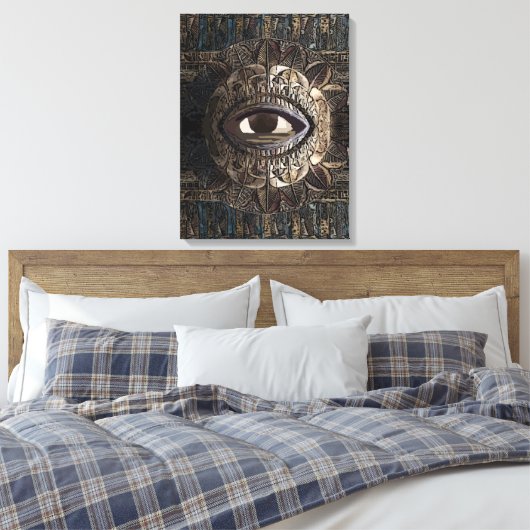 Het Oog van het Oude Egypte Canvas Afdruk (Insitu (Slaapkamer))