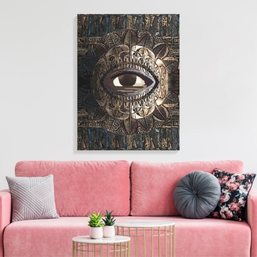 Het Oog van het Oude Egypte Canvas Afdruk (Insitu (Woonkamer))