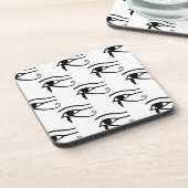 Het oog van het paardenpatroon bier onderzetter (Linkerzijde)