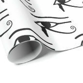 Het oog van het paardenpatroon cadeaupapier (Rol Hoek)