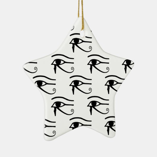 Het oog van het paardenpatroon keramisch ornament (Rechts)