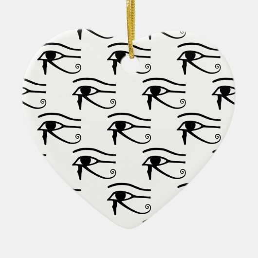 Het oog van het paardenpatroon keramisch ornament (Voorkant)