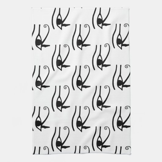 Het oog van het paardenpatroon theedoek (Verticaal)