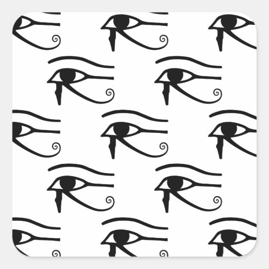 Het oog van het paardenpatroon vierkante sticker (Voorkant)