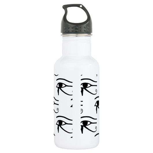 Het oog van het paardenpatroon waterfles  (Achterkant)